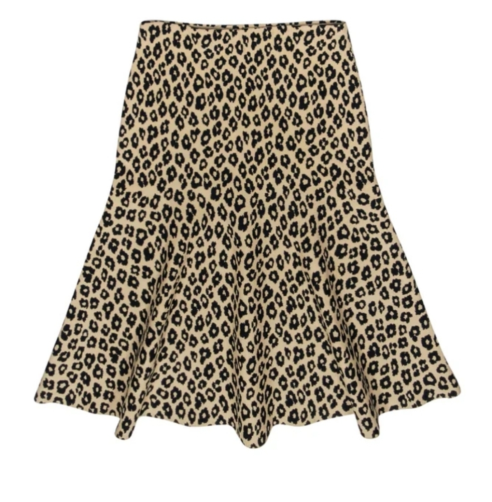 Theory Leopard Print Flounce Skirt Size S